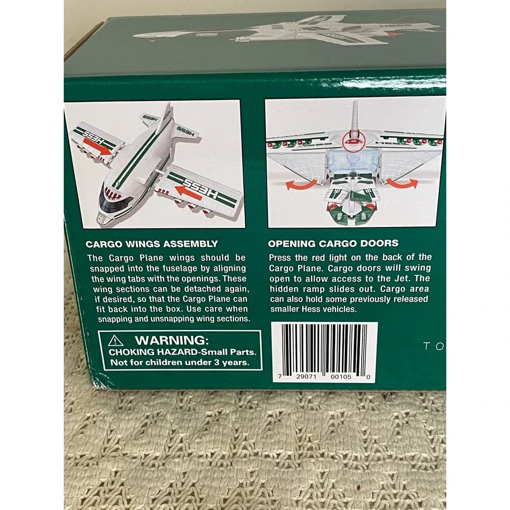 Hess 2021 Cargo Plane and Jet Toy Set with Lights and Sounds White Green